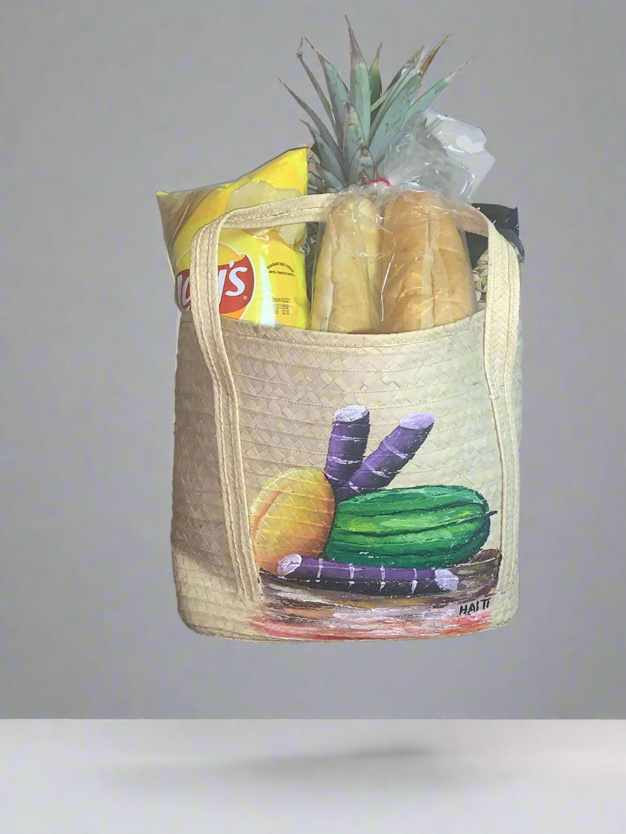 Handcrafted Woven Straw Basket or Bag