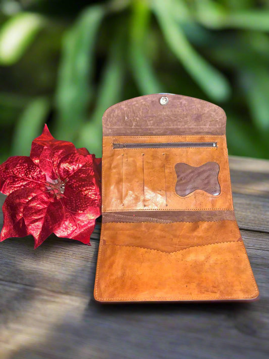 Genuine Medium Leather Handcrafted Wallet for Women