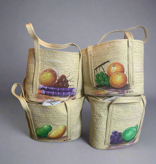 Handcrafted Woven Straw Basket or Bag