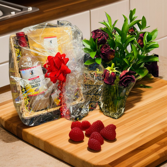 Valentine Gift Basket with Chocolate Kremas