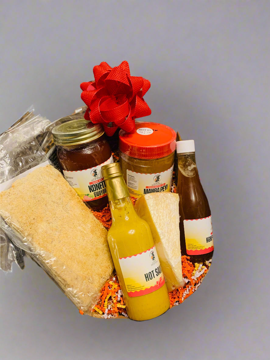 Taste of Haiti Gift Basket /Panyen kado ak gou Ayiti