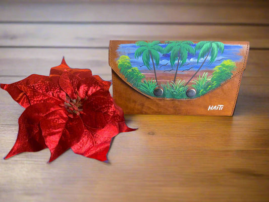 Genuine Large Leather Handcrafted Wallet for Women