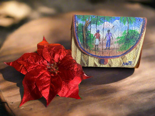 Handcrafted Woven Straw Clutch for Women